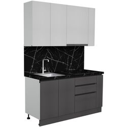 Кухня Art Flame Gola SM 1.6 (White/Storm Grey) Thumb