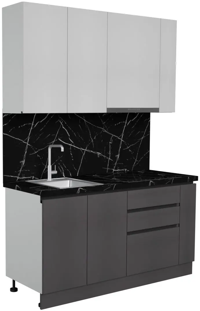 Кухня Art Flame Gola SM 1.6 (White/Storm Grey)
