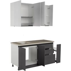 Кухня Art Flame Gola SM 1.6 (White/Storm Grey) Thumb