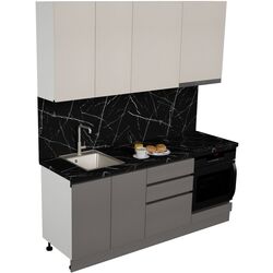 Bucatarie Art Flame Gola SM 2.0m (Cream/Stone Grey) Thumb