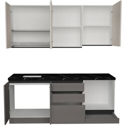 Bucatarie Art Flame Gola SM 2.0m (Cream/Stone Grey) Thumb