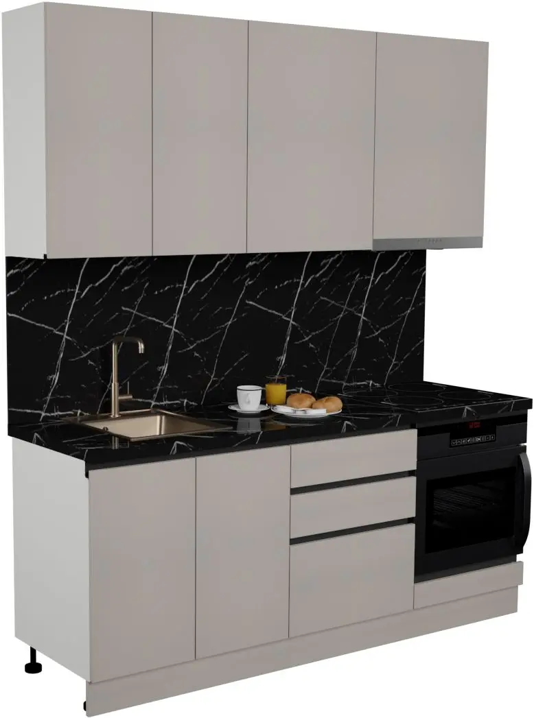 Bucatarie Art Flame Gola SM 2.0m (New Grey)