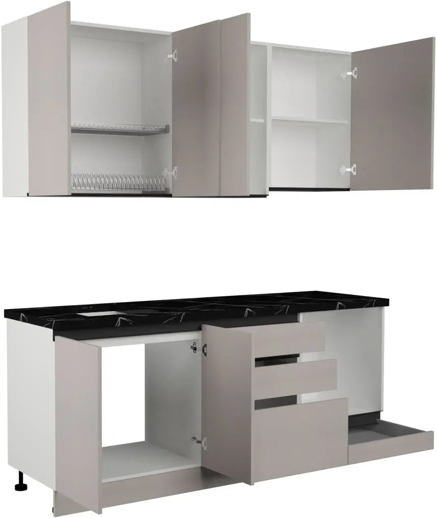 Bucatarie Art Flame Gola SM 2.0m (New Grey)