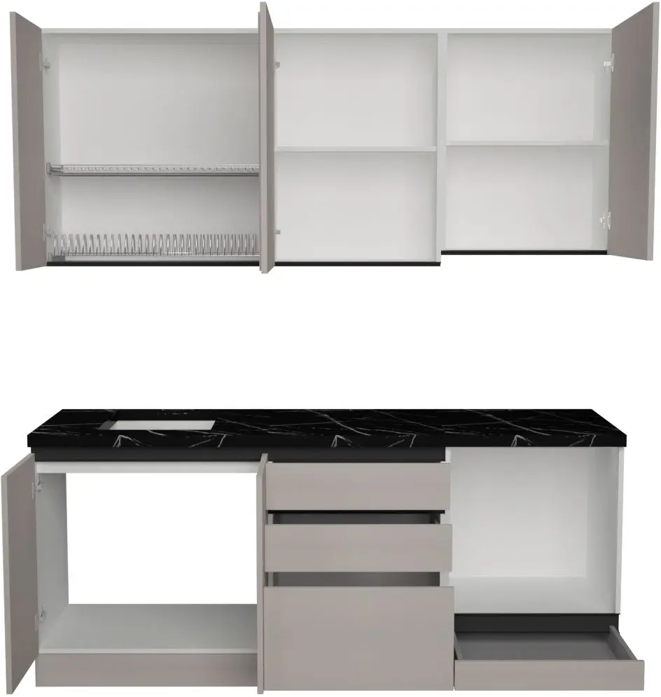 Bucatarie Art Flame Gola SM 2.0m (New Grey)