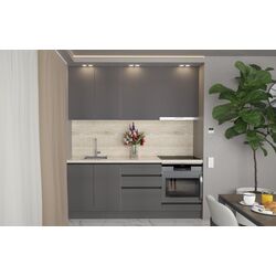 Bucatarie Art Flame Gola SM 2.0m (Storm Grey)