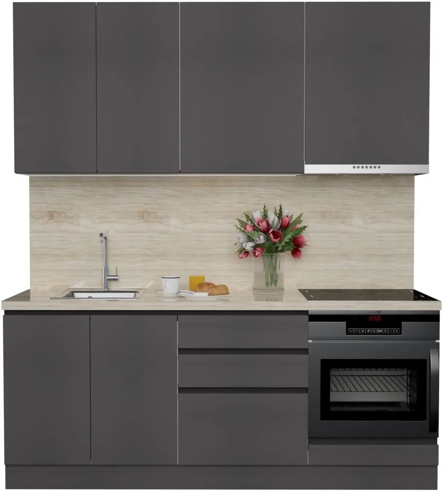 Кухня Art Flame Gola SM 2.0м (Storm Grey)