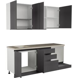 Кухня Art Flame Gola SM 2.0м (Storm Grey) Thumb