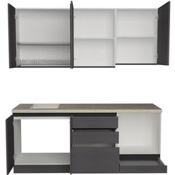 Кухня Art Flame Gola SM 2.0м (Storm Grey) Thumb