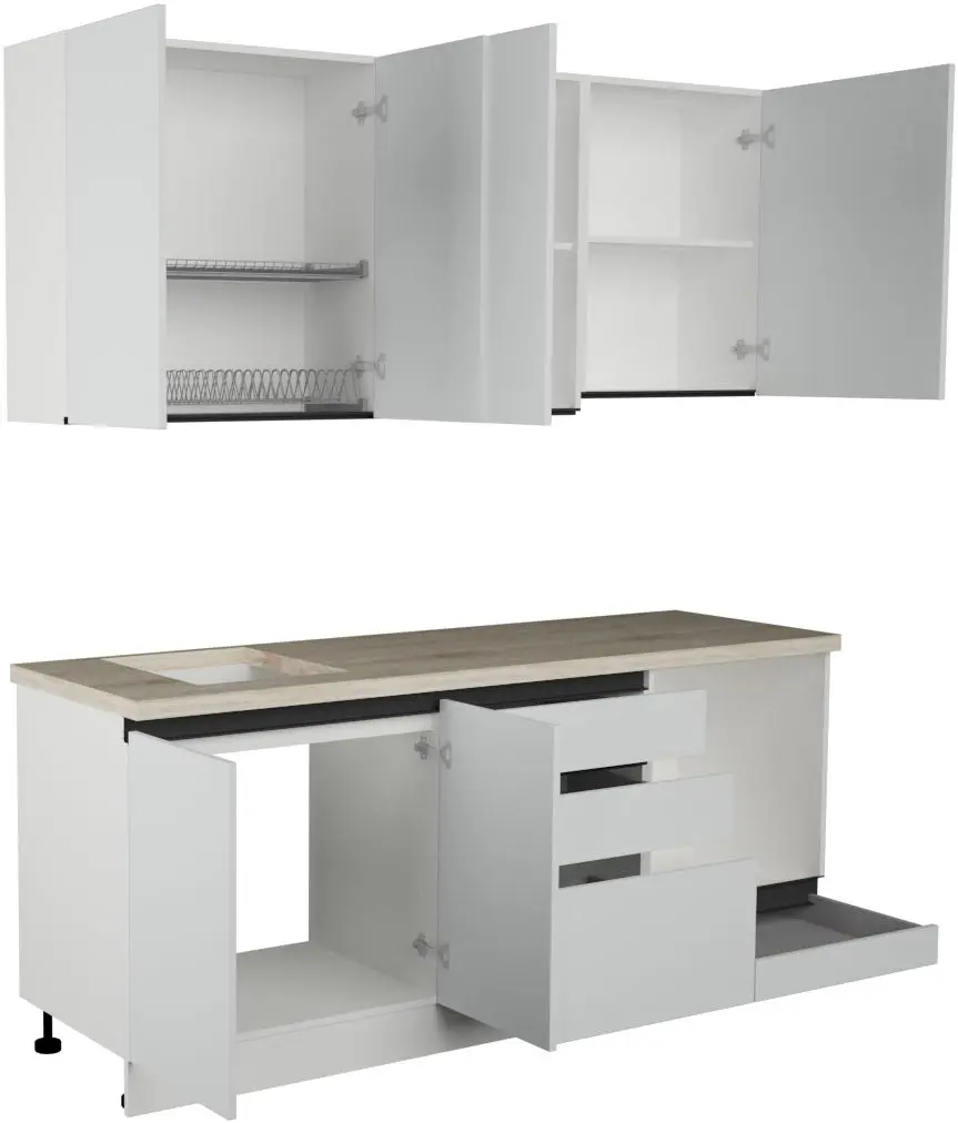 Bucatarie Art Flame Gola SM 2.0m (White)