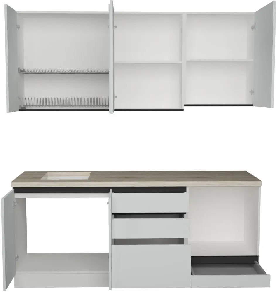 Bucatarie Art Flame Gola SM 2.0m (White)