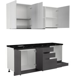 Кухня Art Flame Gola SM 2.0м (White/Storm Grey) Thumb