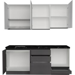 Кухня Art Flame Gola SM 2.0м (White/Storm Grey) Thumb