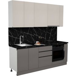 Кухня Art Flame Gola SM 2.2м (Cream/Stone Grey) Thumb