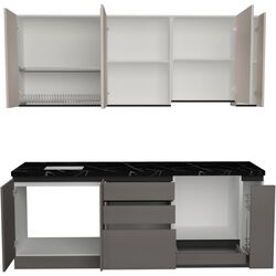 Кухня Art Flame Gola SM 2.2м (Cream/Stone Grey) Thumb