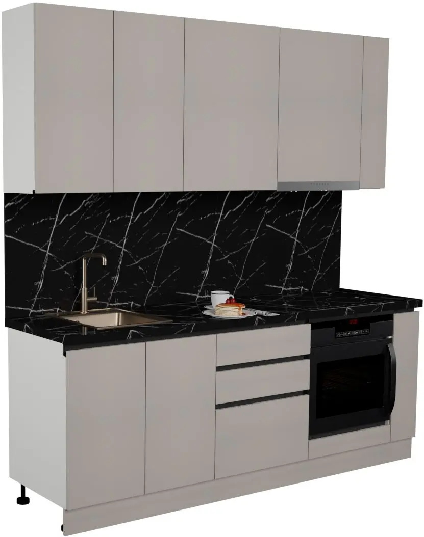 Кухня Art Flame Gola SM 2.2м (New Grey)