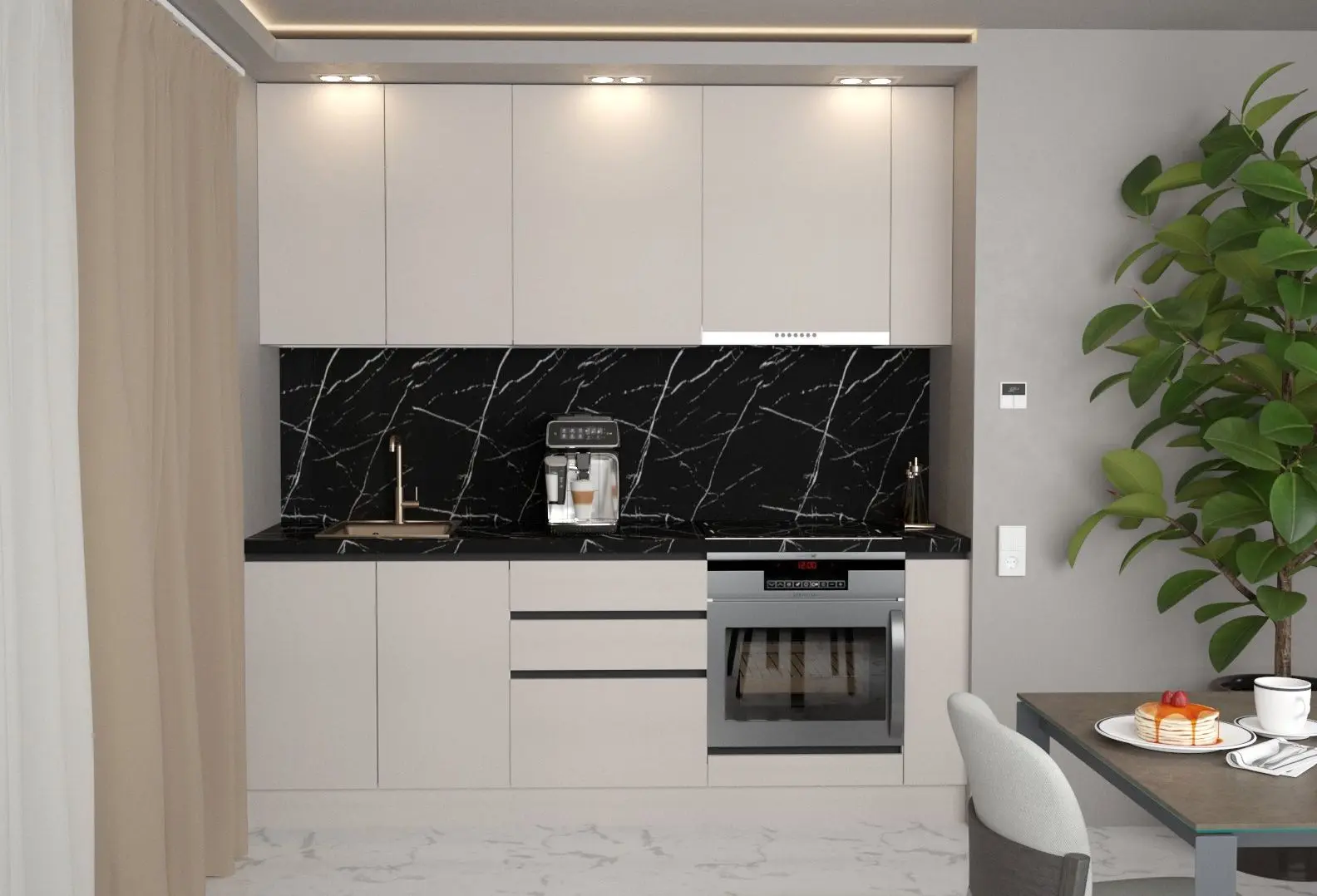 Кухня Art Flame Gola SM 2.2м (New Grey)