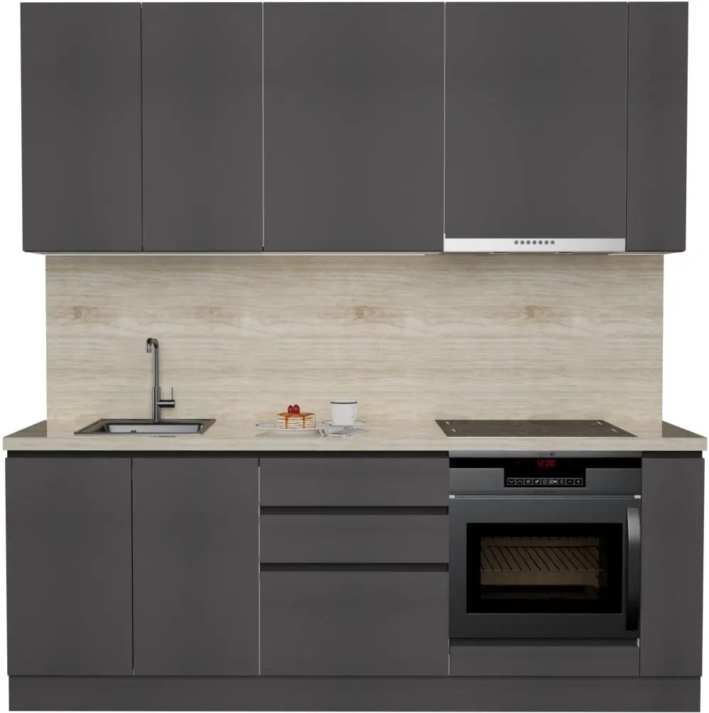 Кухня Art Flame Gola SM 2.2м (Storm Grey)