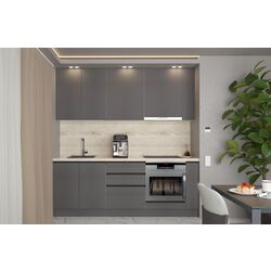 Bucatarie Art Flame Gola SM 2.2m (Storm Grey)