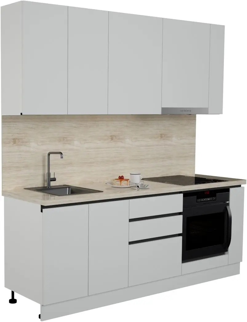 Кухня Art Flame Gola SM 2.2м (White)