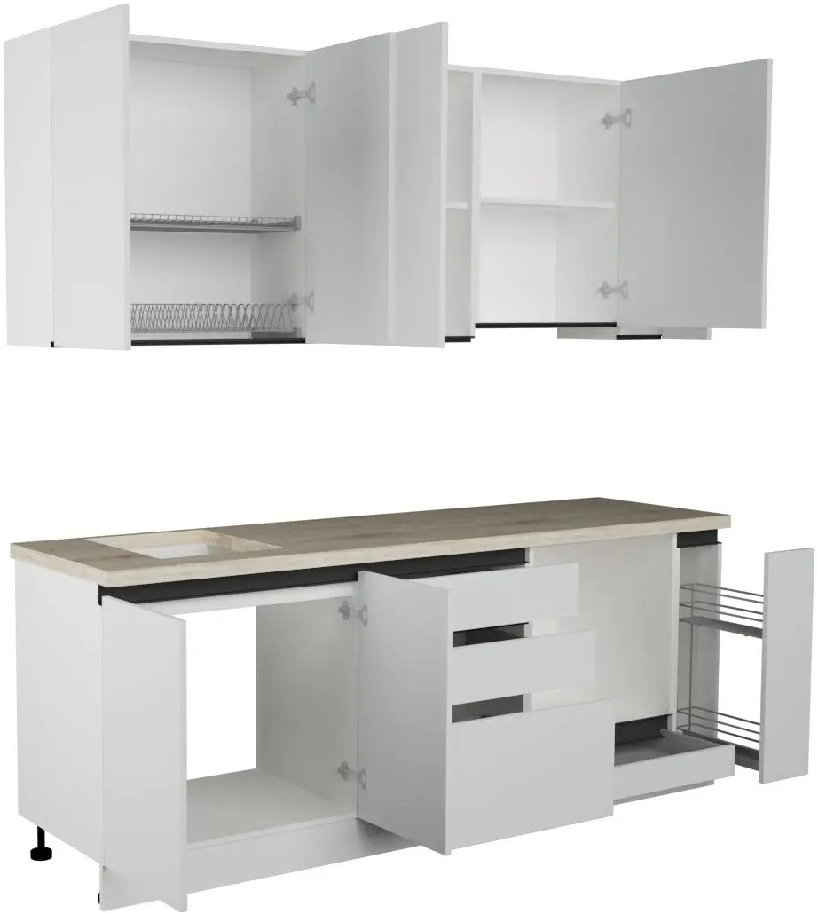 Кухня Art Flame Gola SM 2.2м (White)