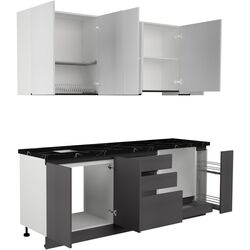 Bucatarie Art Flame Gola SM 2.2m (White/Storm Grey) Thumb