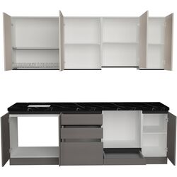 Кухня Art Flame Gola SM 2.4м (Cream/Stone Grey) Thumb