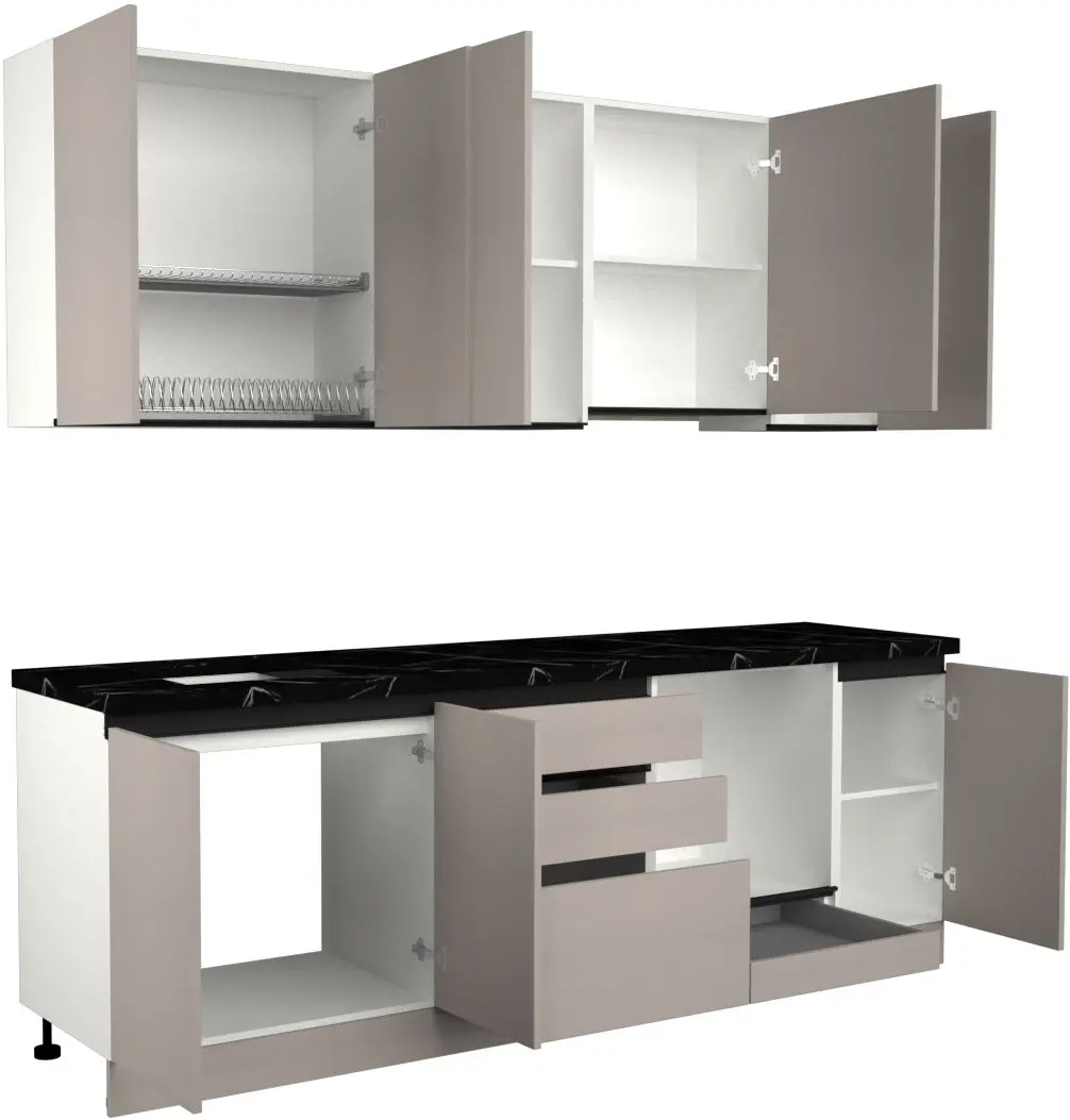 Bucatarie Art Flame Gola SM 2.4m (New Grey)