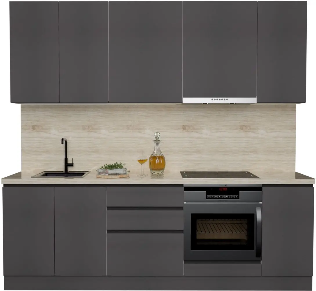 Bucatarie Art Flame Gola SM 2.4m (Storm Grey)