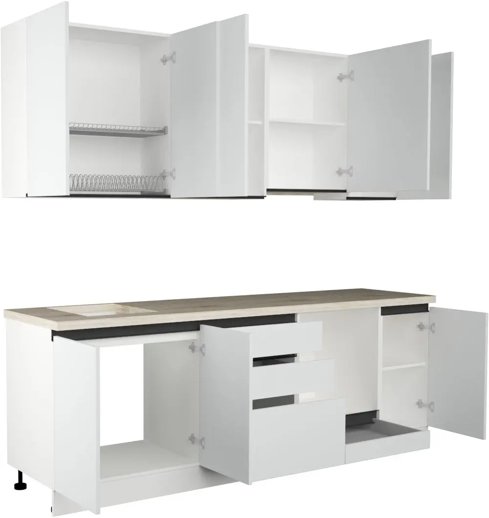 Bucatarie Art Flame Gola SM 2.4m (White)