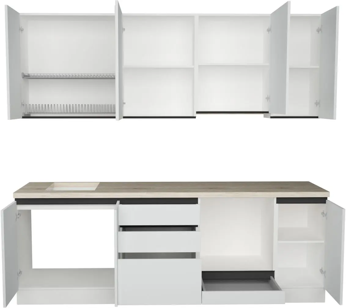 Bucatarie Art Flame Gola SM 2.4m (White)