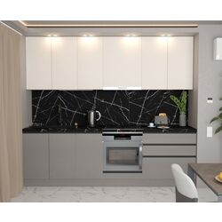 Bucatarie Art Flame Gola SM 2.6m (Cream/Stone Grey)