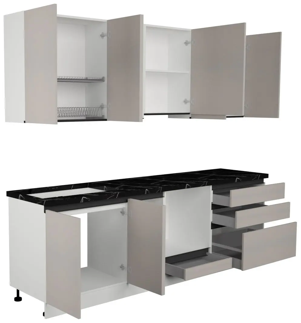 Bucatarie Art Flame Gola SM 2.6m (Grey)