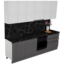 Кухня Art Flame Gola SM 2.6м (White/Storm Grey) Thumb