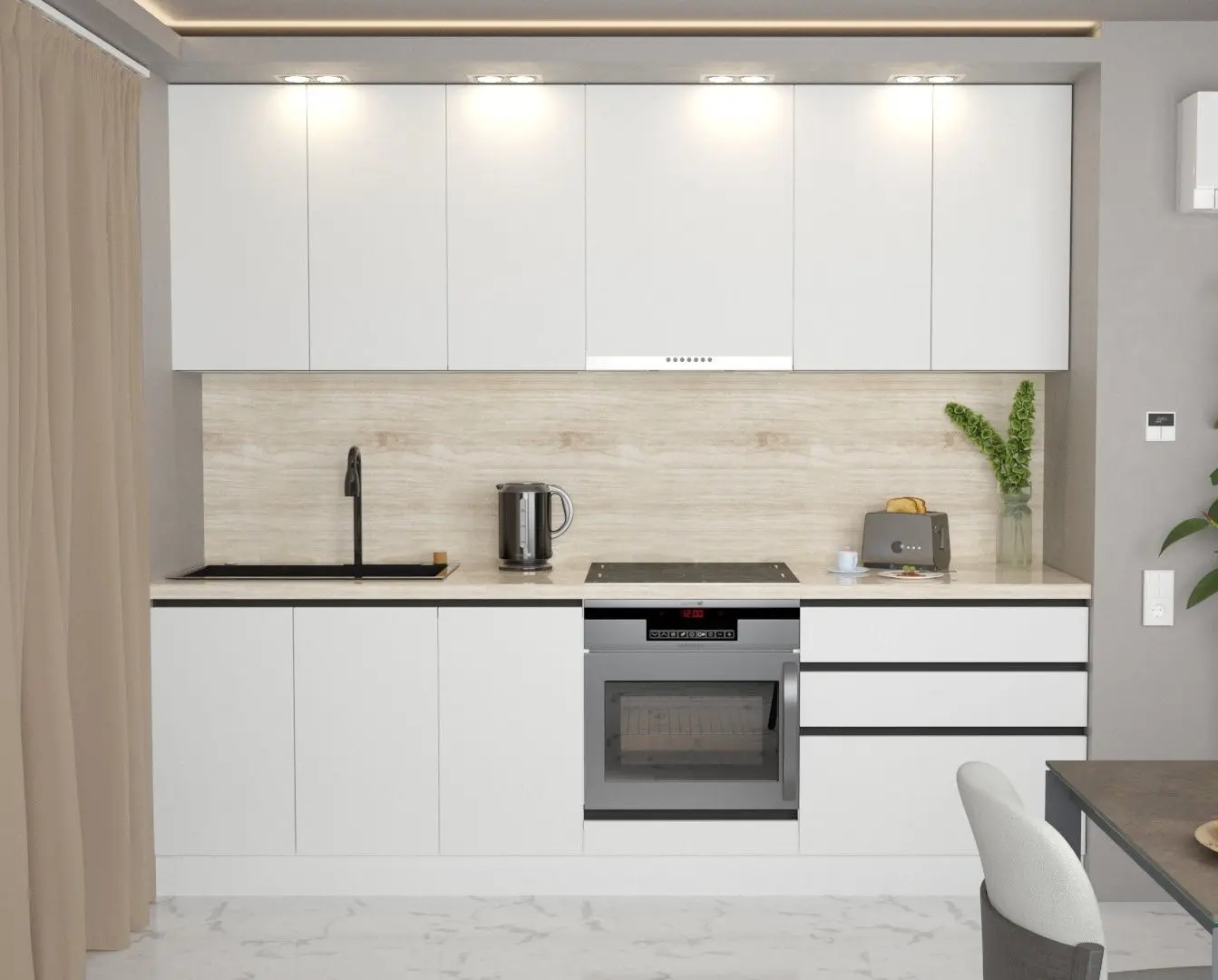 Bucatarie Art Flame Gola SM 2.6m (White)