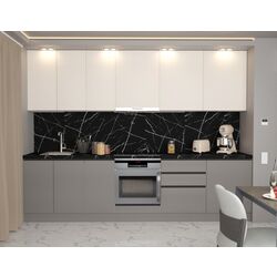 Bucatarie Art Flame Gola SM 3.0m (Cream/Stone Grey)