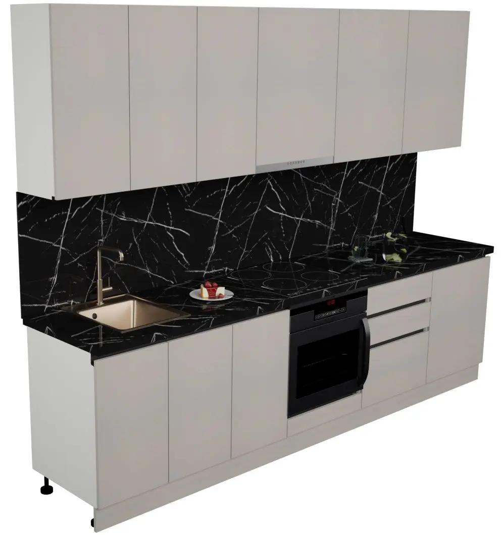 Bucatarie Art Flame Gola SM 3.0m (Grey)