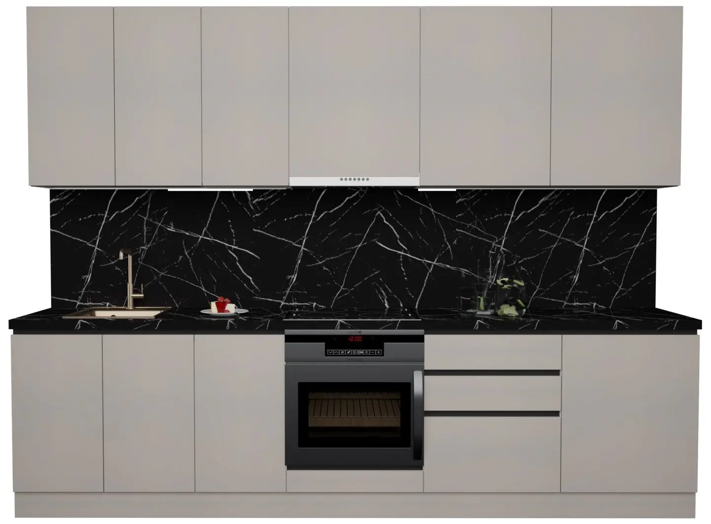 Bucatarie Art Flame Gola SM 3.0m (Grey)