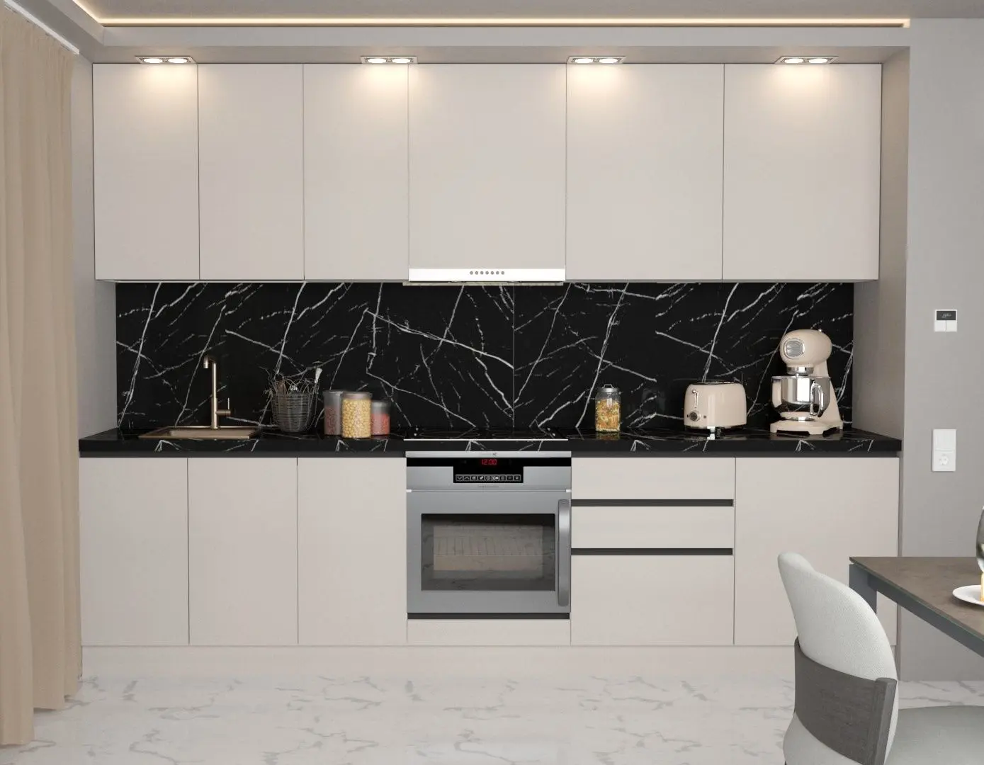 Bucatarie Art Flame Gola SM 3.0m (Grey)