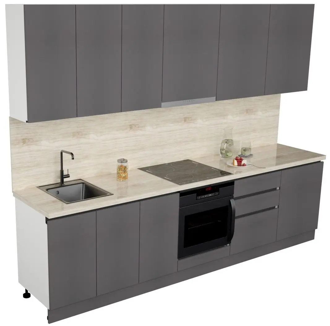 Bucatarie Art Flame Gola SM 3.0m (Storm Grey)