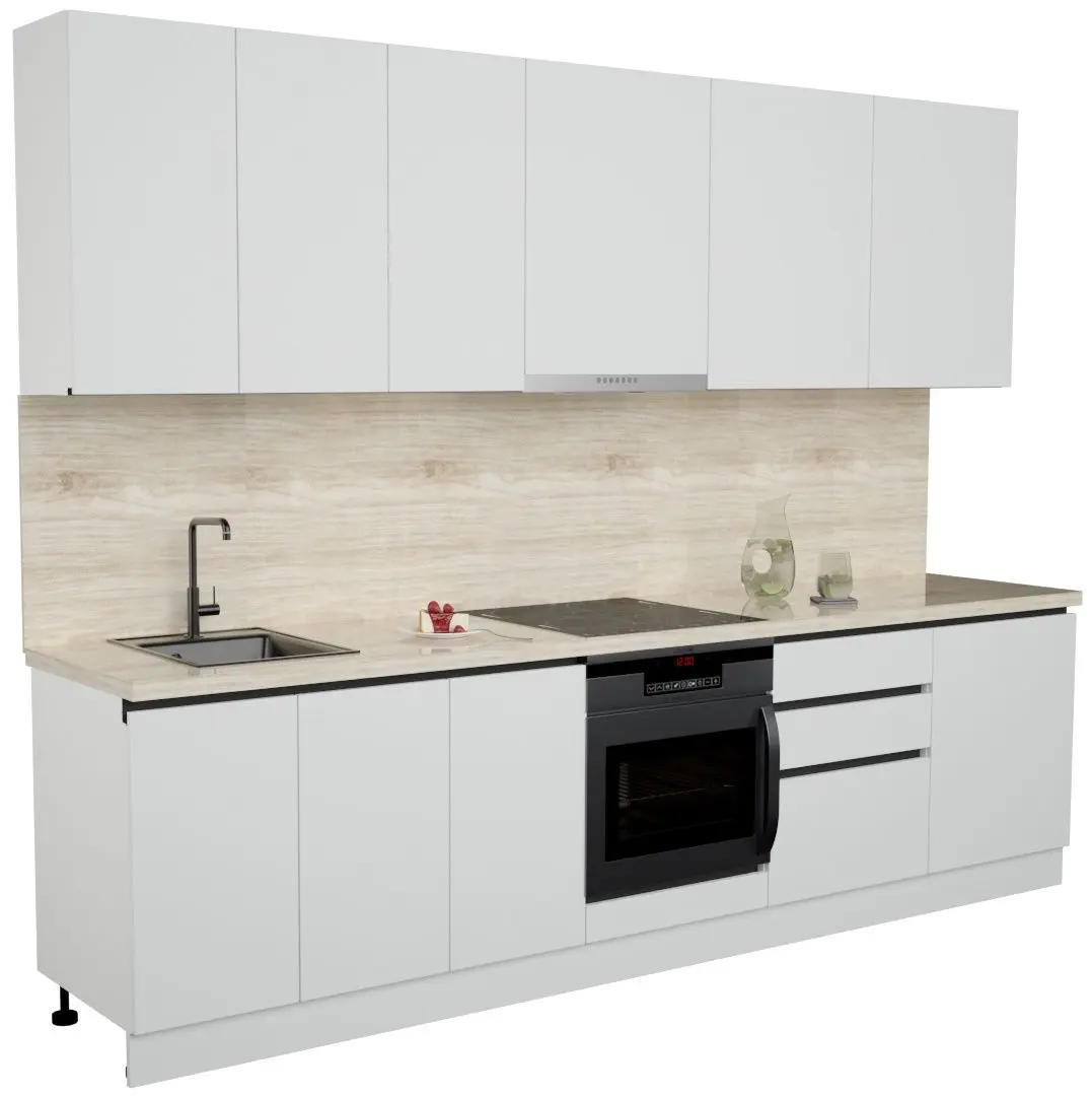 Bucatarie Art Flame Gola SM 3.0m (White)