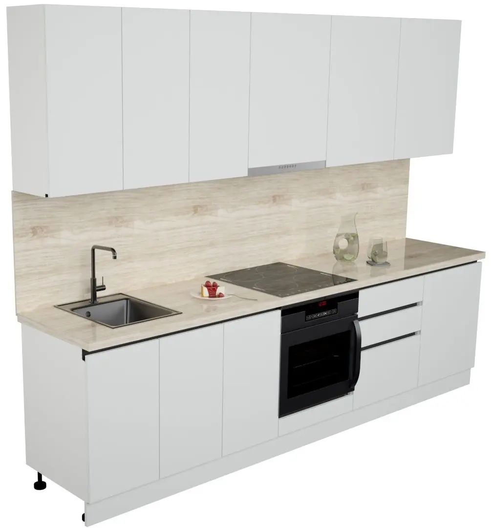 Bucatarie Art Flame Gola SM 3.0m (White)