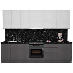 Кухня Art Flame Gola SM 3.0м (White/Storm Grey) Thumb