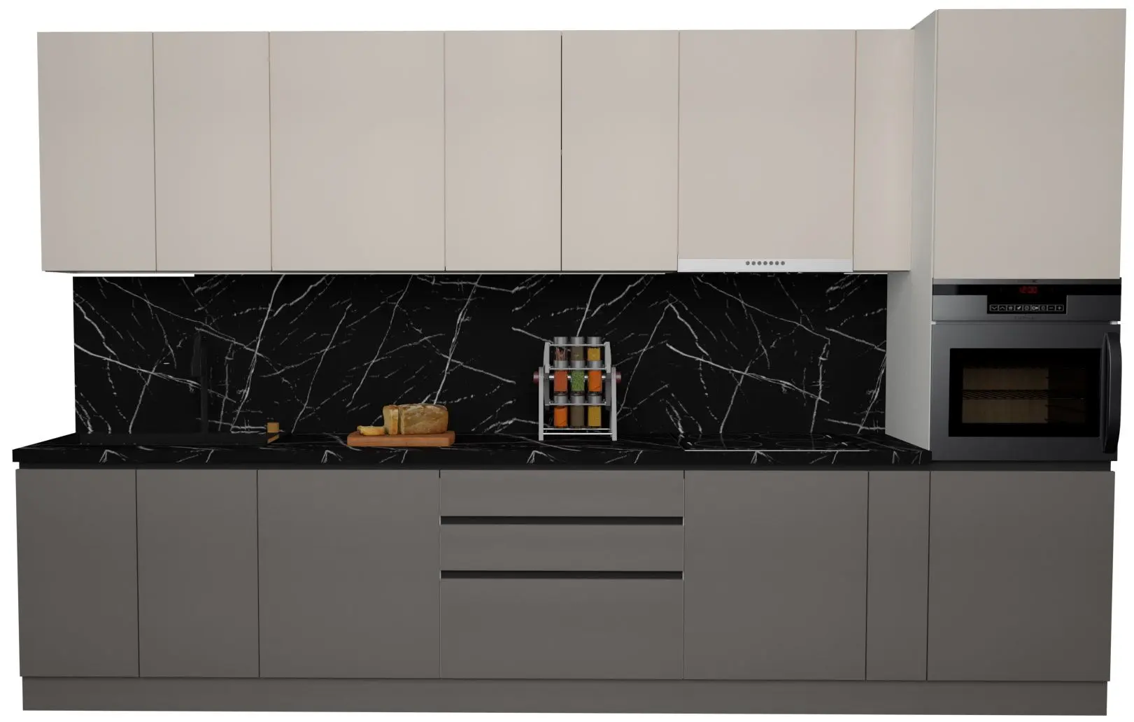 Кухня Art Flame Gola SM 3.6м (Cream/Stone Grey)