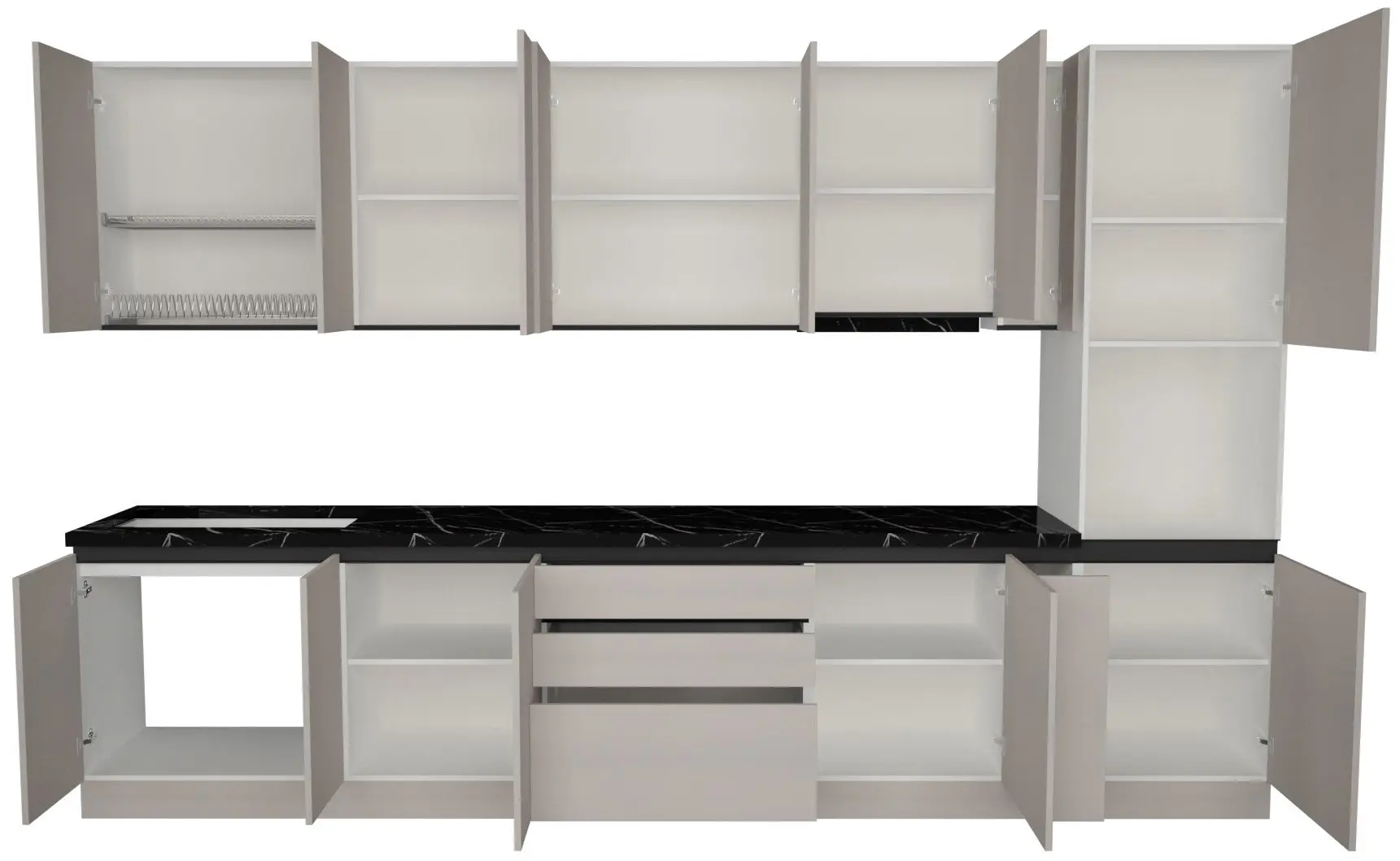 Bucatarie Art Flame Gola SM 3.6m (Grey)