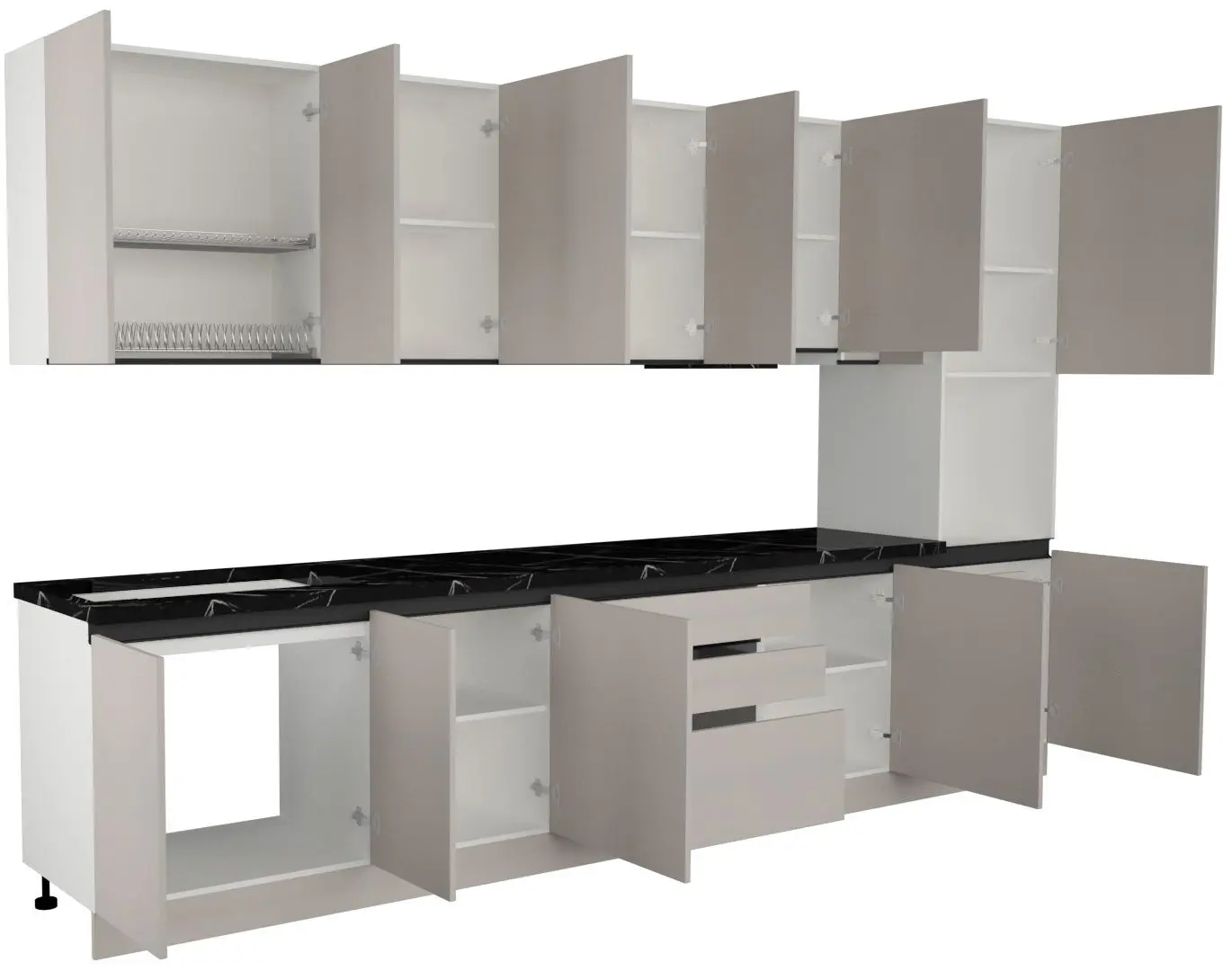 Bucatarie Art Flame Gola SM 3.6m (Grey)