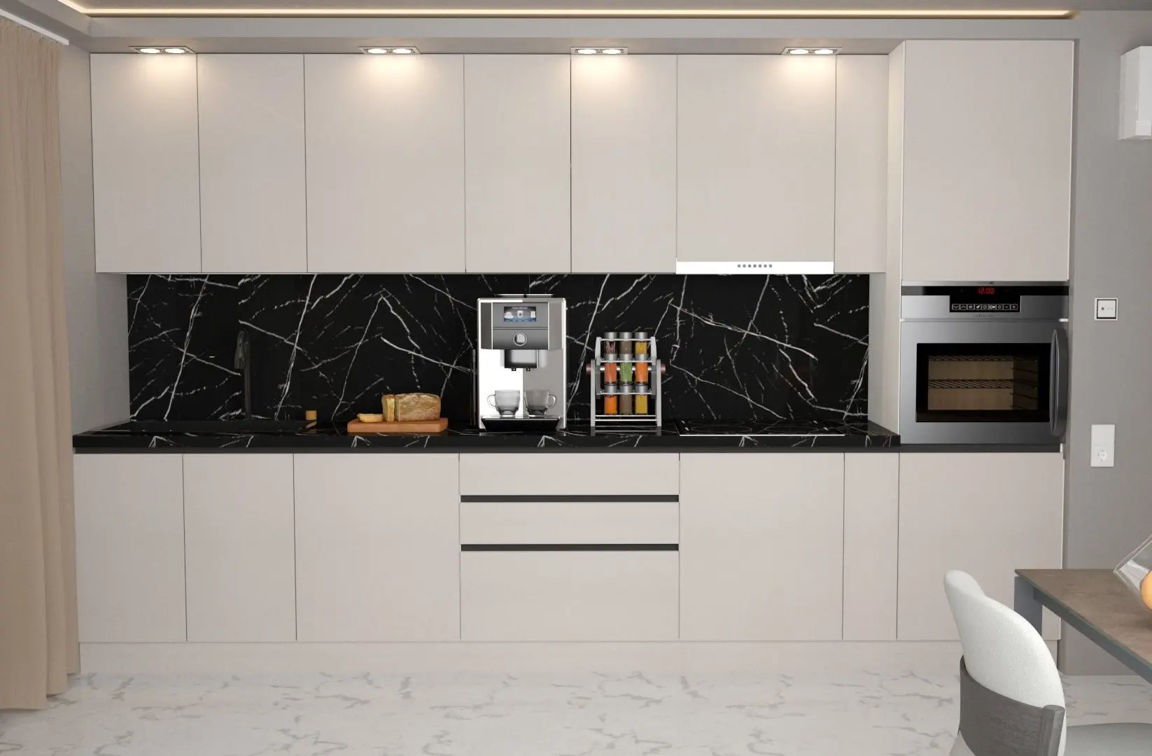 Bucatarie Art Flame Gola SM 3.6m (Grey)