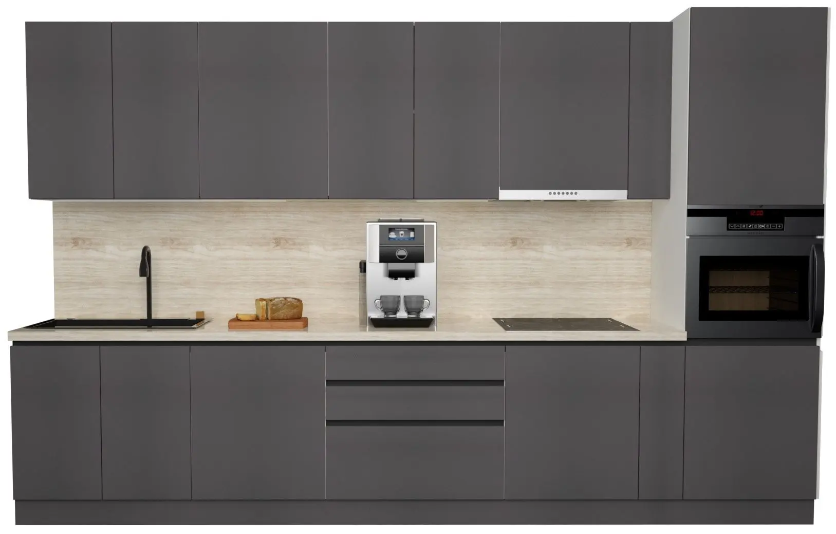 Bucatarie Art Flame Gola SM 3.6m (Storm Grey)