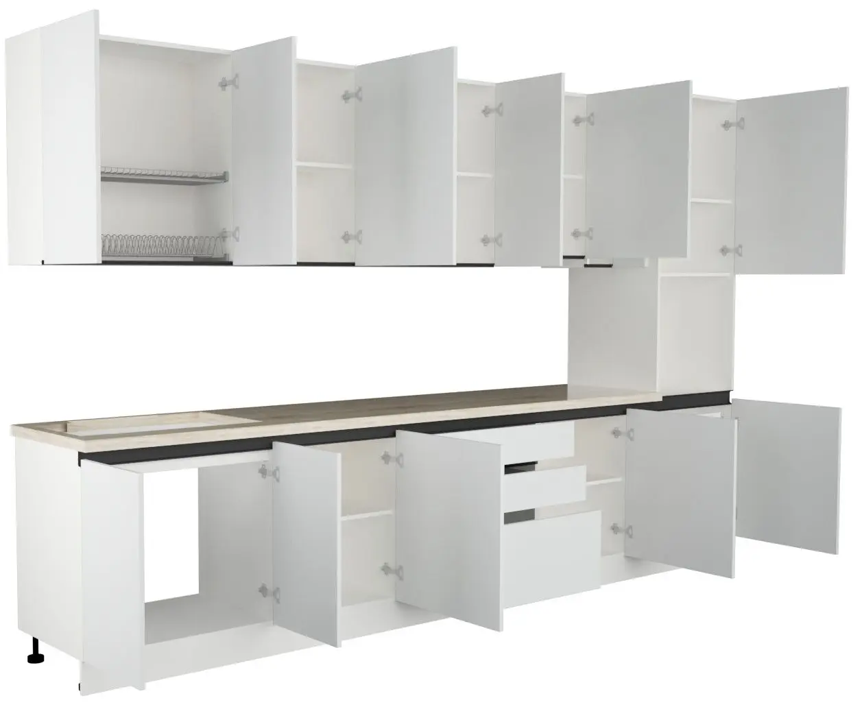 Bucatarie Art Flame Gola SM 3.6m (White)