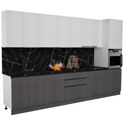 Bucatarie Art Flame Gola SM 3.6m (White/Storm Grey) Thumb