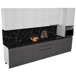 Bucatarie Art Flame Gola SM 3.6m (White/Storm Grey) Thumb